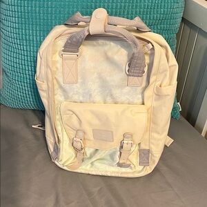 Cream and Gray Backpack